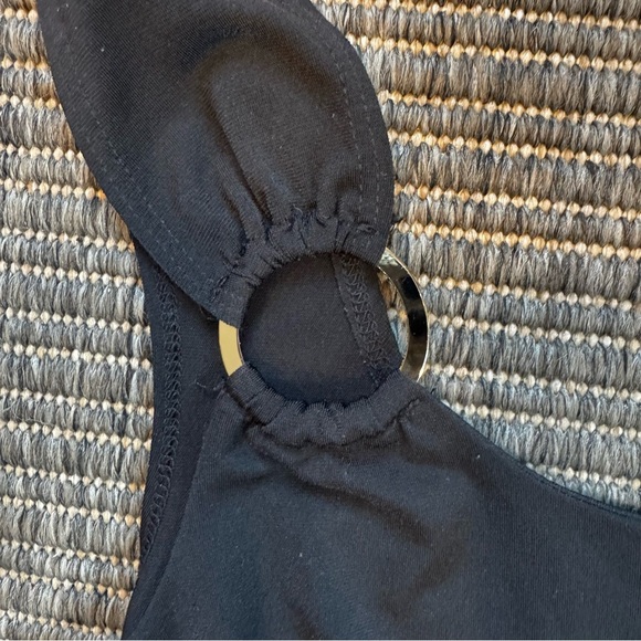 MKM Designs Black One-Shoulder Blouse - Picture 2 of 3